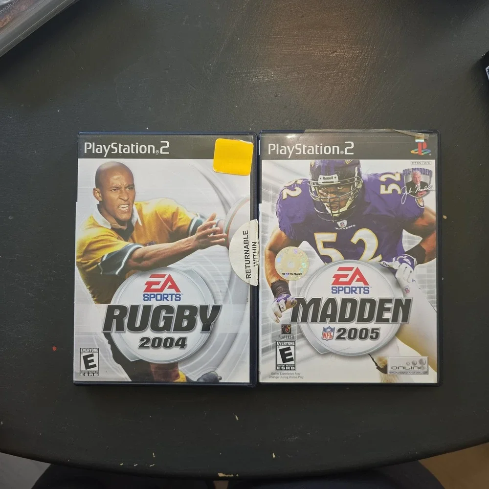 EA Sports‎ PS2 Bundle Madden NFL 2005 and Rugby 2004 Sony PlayStation 2 CIB